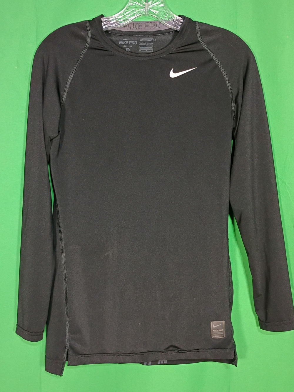 Nike Pro Dri-Fit Mens Size M Black Compression Shirt Long Sleeve Athleticwear